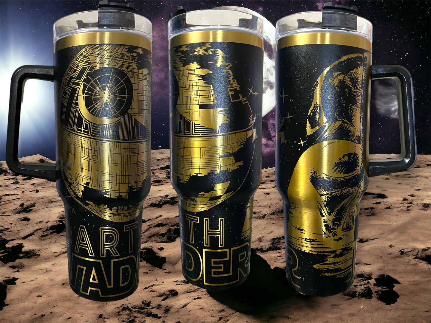 Termo 40oz Star Wars 2, negro con dorado